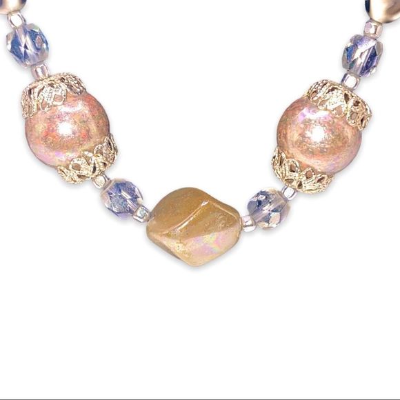 𝅺vintage Japanese Beaded Necklace - Picture 3 of 6